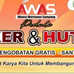 Aliansi Wartawan Sampang Bhakti Sosial Alun-alun Trunojoyo Pengobatan Gratis, Donor Darah Gratis, Santunan Anak Yatim
